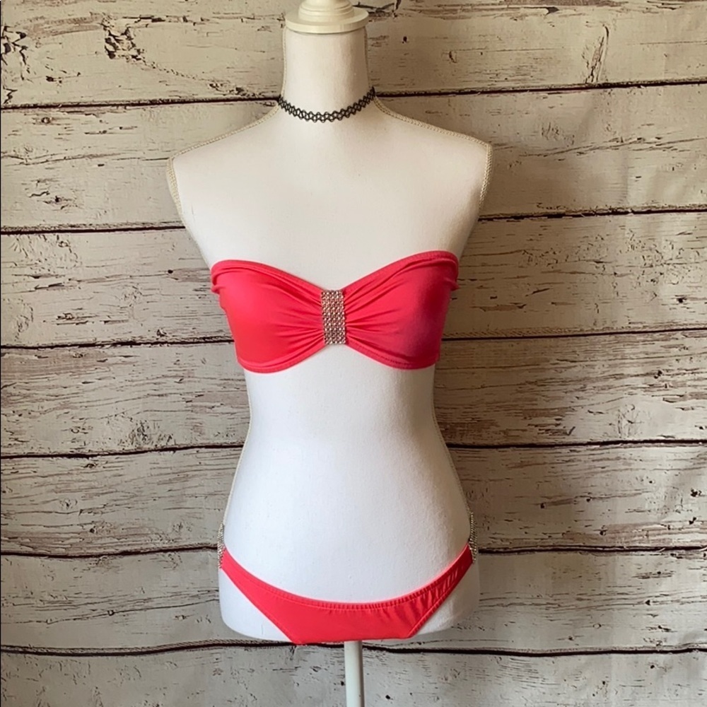 Small Pink Rhinestone Bikini EDM